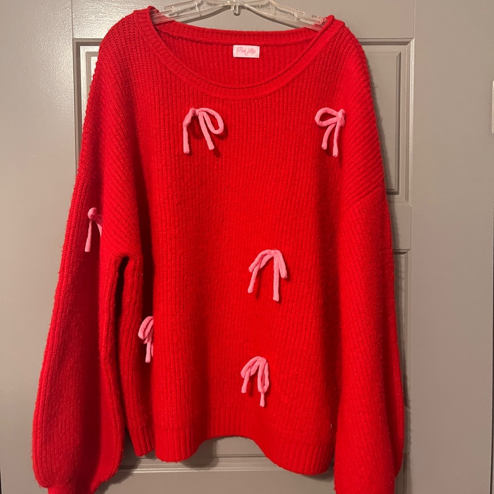 Pink Lily Boutique Bow Sweater